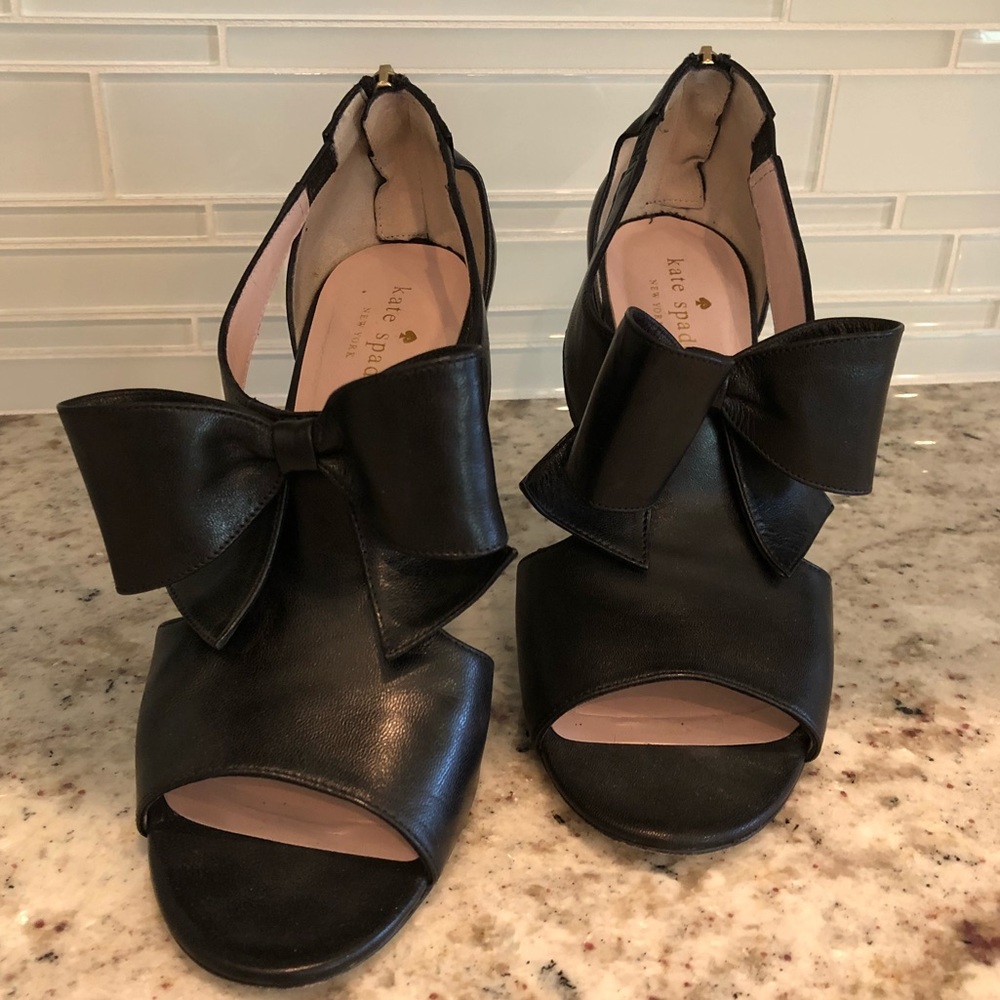 Kate Spade Black Bow Heels